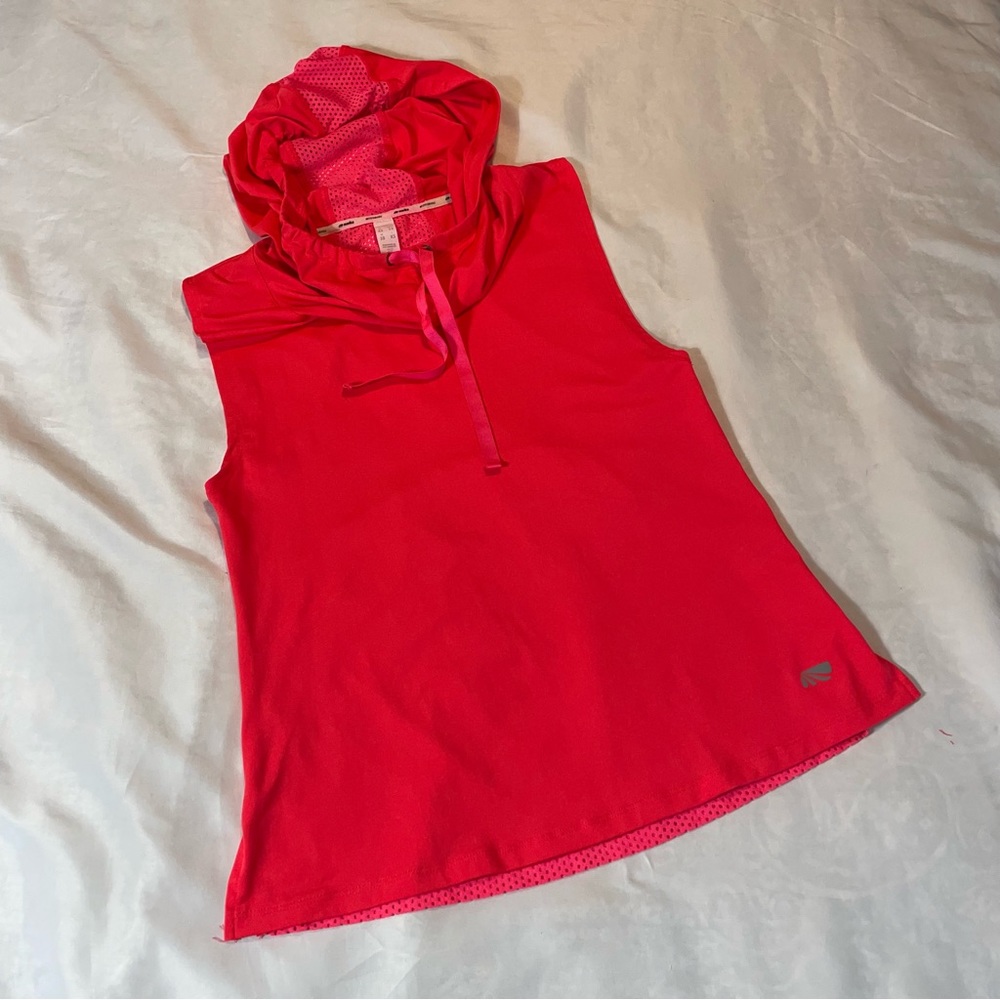Marika Sports vest hooded tank sz XS orange athletic
